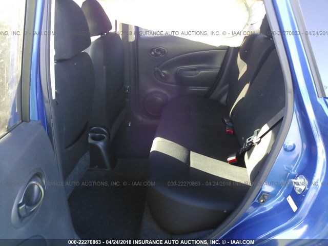 3N1CE2CP0EL419918 - 2014 NISSAN VERSA NOTE S/S PLUS/SV/SL BLUE photo 8
