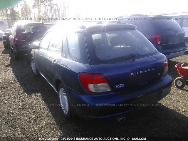 JF1GG65583H802843 - 2003 SUBARU IMPREZA TS BLUE photo 3