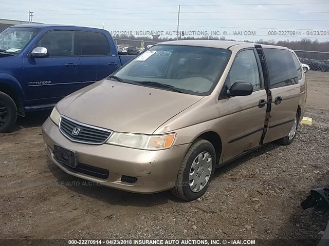 2HKRL18591H529584 - 2001 HONDA ODYSSEY LX TAN photo 2