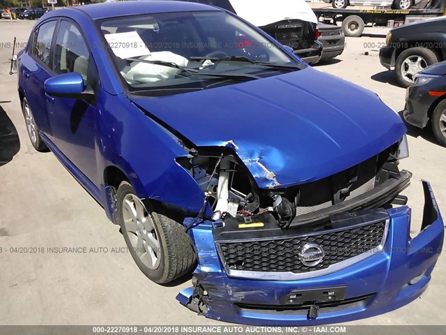 3N1AB6AP9CL730481 - 2012 NISSAN SENTRA 2.0/2.0S/SR/2.0SL BLUE photo 1