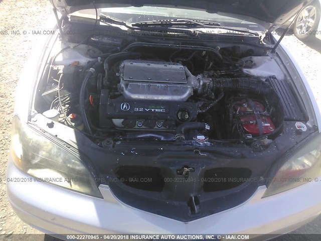 19UYA42463A003640 - 2003 ACURA 3.2CL SILVER photo 10