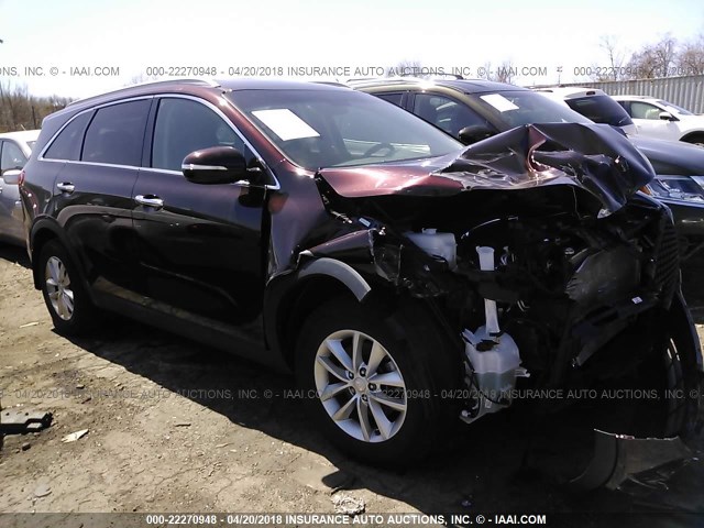 5XYPG4A37GG029719 - 2016 KIA SORENTO LX/L MAROON photo 1