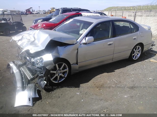 JT8BL69S650015907 - 2005 LEXUS GS 430 SILVER photo 2