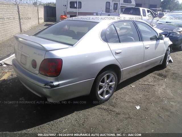 JT8BL69S650015907 - 2005 LEXUS GS 430 SILVER photo 4