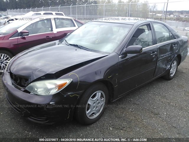 4T1BF32K72U509596 - 2002 TOYOTA CAMRY LE/XLE/SE BLACK photo 2