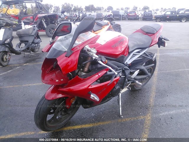 SMTA01YKXFJ678503 - 2015 TRIUMPH MOTORCYCLE DAYTONA 675 RED photo 2