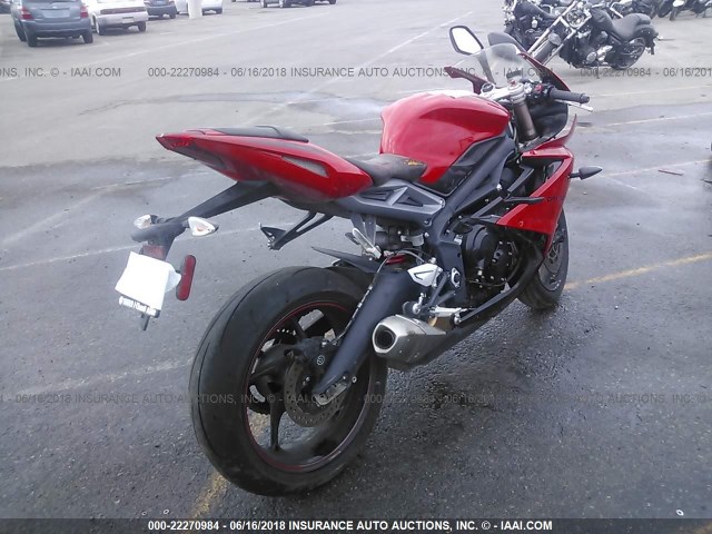 SMTA01YKXFJ678503 - 2015 TRIUMPH MOTORCYCLE DAYTONA 675 RED photo 4