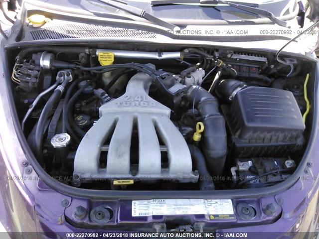 3C3EY55E85T284069 - 2005 CHRYSLER PT CRUISER TOURING PURPLE photo 10