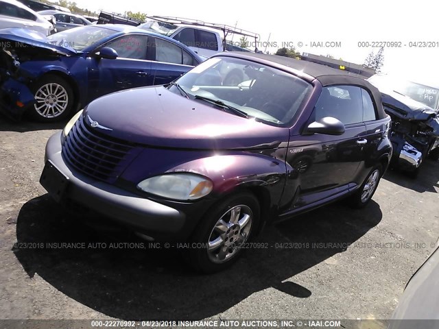 3C3EY55E85T284069 - 2005 CHRYSLER PT CRUISER TOURING PURPLE photo 2