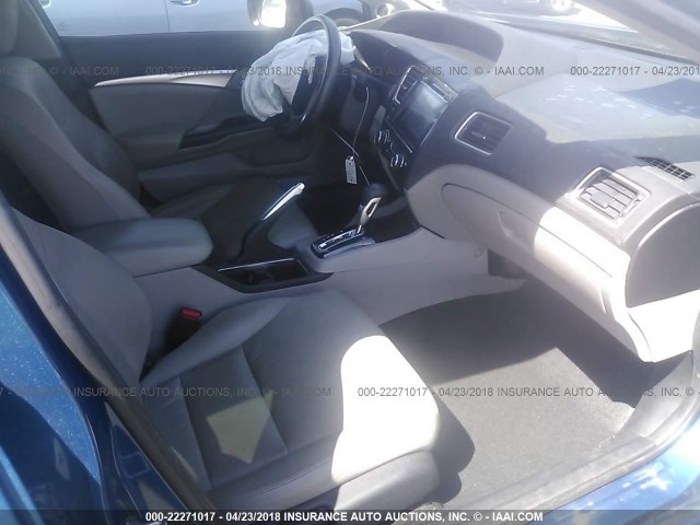 19XFB2F98EE242555 - 2014 HONDA CIVIC EXL BLUE photo 5