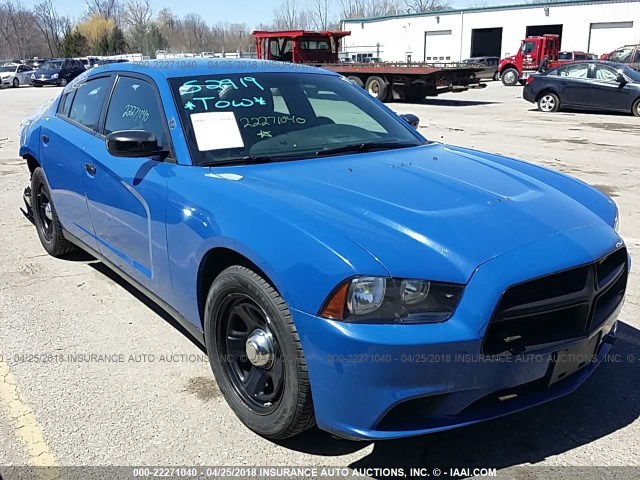 2C3CDXAT8DH642247 - 2013 DODGE CHARGER POLICE BLUE photo 1