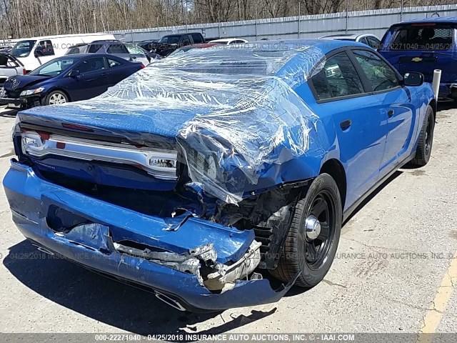 2C3CDXAT8DH642247 - 2013 DODGE CHARGER POLICE BLUE photo 4