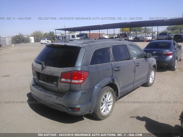 3C4PDCBB2ET130553 - 2014 DODGE JOURNEY SXT BLUE photo 4