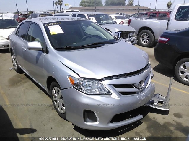 2T1BU4EE0BC589620 - 2011 TOYOTA COROLLA S/LE SILVER photo 1