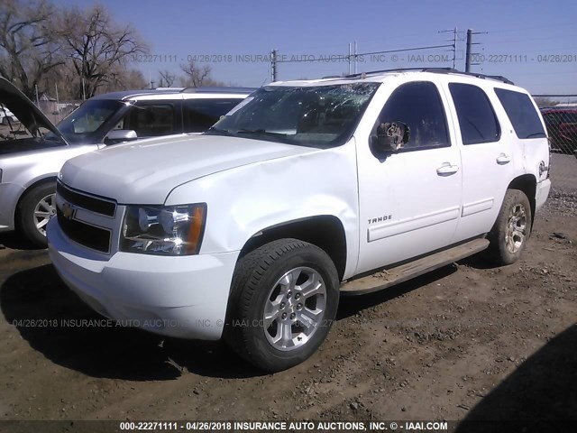 1GNUKBE08AR261137 - 2010 CHEVROLET TAHOE K1500 LT WHITE photo 2