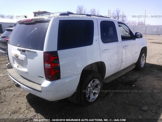 1GNUKBE08AR261137 - 2010 CHEVROLET TAHOE K1500 LT WHITE photo 4