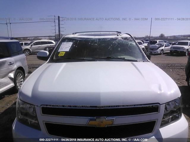 1GNUKBE08AR261137 - 2010 CHEVROLET TAHOE K1500 LT WHITE photo 6