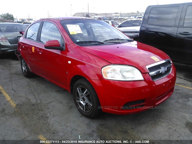 KL1TD566X7B062134 - 2007 CHEVROLET AVEO LS 红色 照片 1