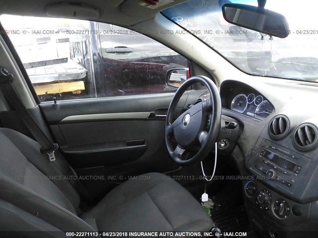 KL1TD566X7B062134 - 2007 CHEVROLET AVEO LS 红色 照片 5