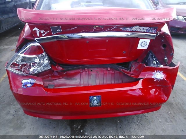 KL1TD566X7B062134 - 2007 CHEVROLET AVEO LS 红色 照片 6