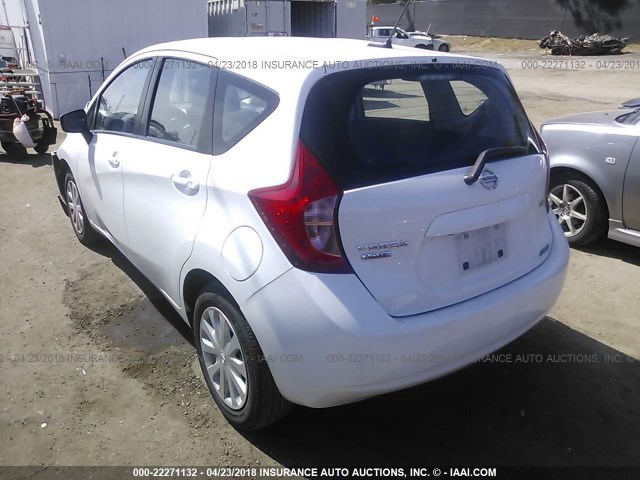3N1CE2CP3FL446130 - 2015 NISSAN VERSA NOTE S/S PLUS/SV/SL/SR WHITE photo 3