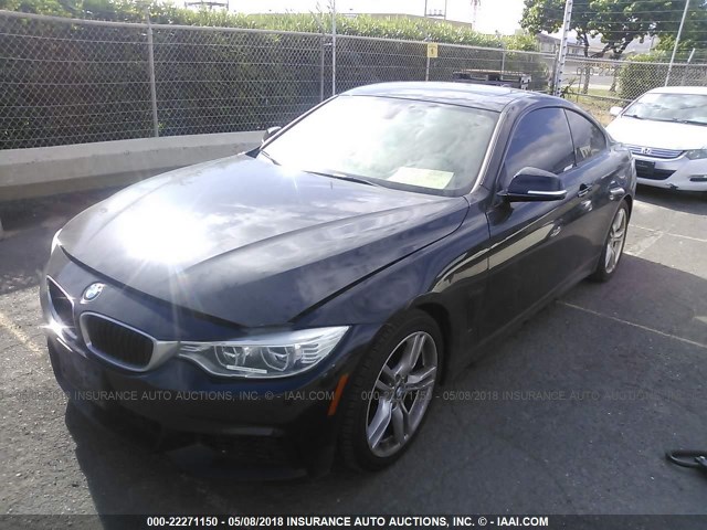 WBA3R1C56FK193328 - 2015 BMW 435 I BLACK photo 2