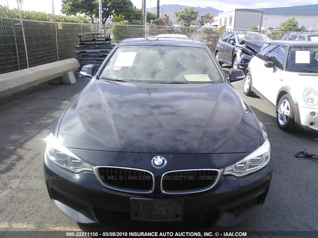 WBA3R1C56FK193328 - 2015 BMW 435 I BLACK photo 6