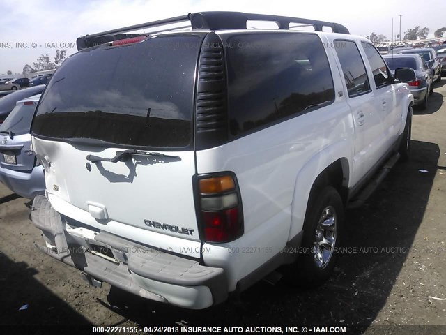 3GNFK16T91G281182 - 2001 CHEVROLET SUBURBAN K1500 WHITE photo 4