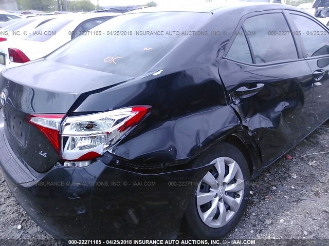 2T1BURHE5FC324075 - 2015 TOYOTA COROLLA L/LE/LE PLS/PRM/S/S PLS BLACK photo 6