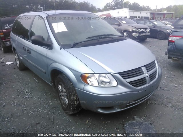 1D4GP24RX5B211137 - 2005 DODGE GRAND CARAVAN SE BLUE photo 1