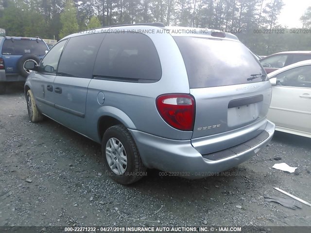 1D4GP24RX5B211137 - 2005 DODGE GRAND CARAVAN SE BLUE photo 3