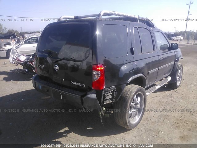 5N1ED28T52C602216 - 2002 NISSAN XTERRA XE/SE BLACK photo 4