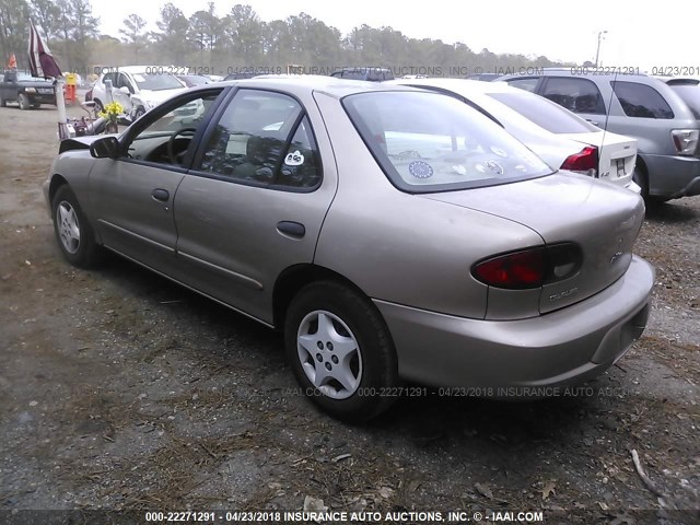 1G1JC524027440022 - 2002 CHEVROLET CAVALIER CNG GOLD photo 3