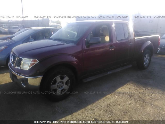 1N6AD09U97C451027 - 2007 NISSAN FRONTIER CREW CAB LE/SE/OFF ROAD MAROON photo 2