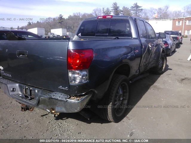 5TBBV54147S457498 - 2007 TOYOTA TUNDRA DOUBLE CAB SR5 GRAY photo 4