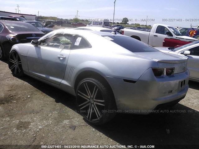 2G1FK1EJ3C9157407 - 2012 CHEVROLET CAMARO 2SS SILVER photo 3