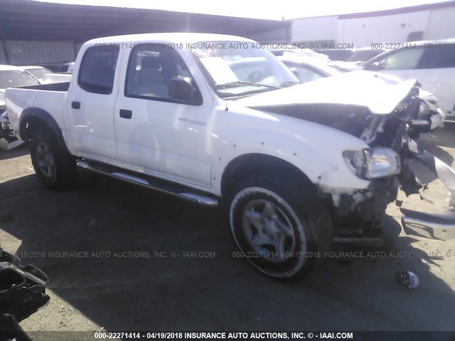 5TEGN92N81Z735615 - 2001 TOYOTA TACOMA DOUBLE CAB PRERUNNER WHITE photo 1