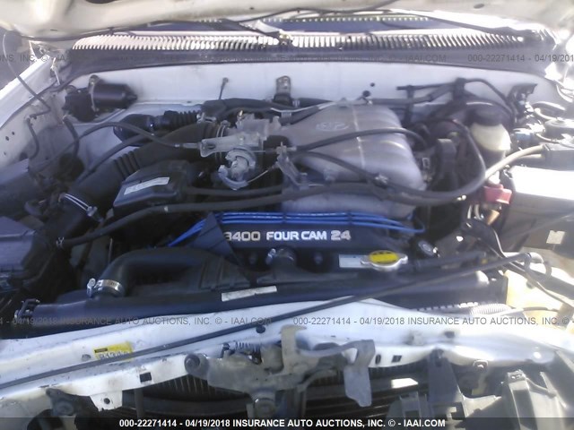 5TEGN92N81Z735615 - 2001 TOYOTA TACOMA DOUBLE CAB PRERUNNER WHITE photo 10