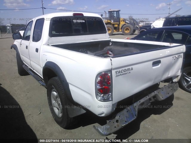 5TEGN92N81Z735615 - 2001 TOYOTA TACOMA DOUBLE CAB PRERUNNER WHITE photo 3