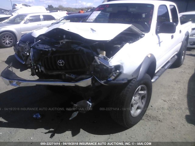 5TEGN92N81Z735615 - 2001 TOYOTA TACOMA DOUBLE CAB PRERUNNER WHITE photo 6