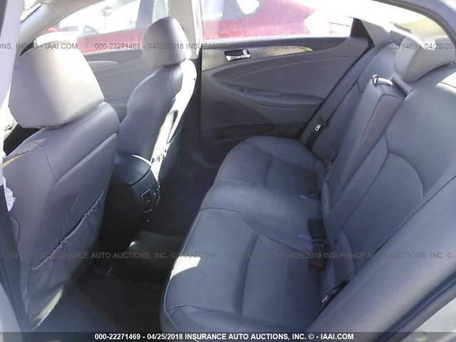 KMHEC4A47DA085548 - 2013 HYUNDAI SONATA HYBRID SILVER photo 8