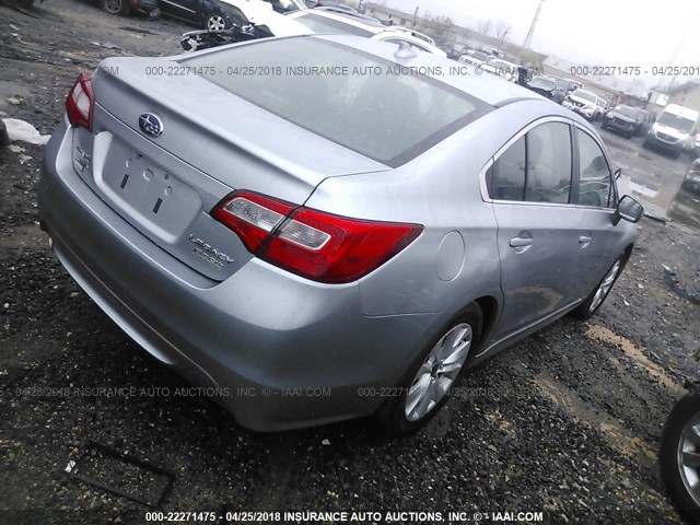 4S3BNAC6XG3034813 - 2016 SUBARU LEGACY Light Blue photo 4