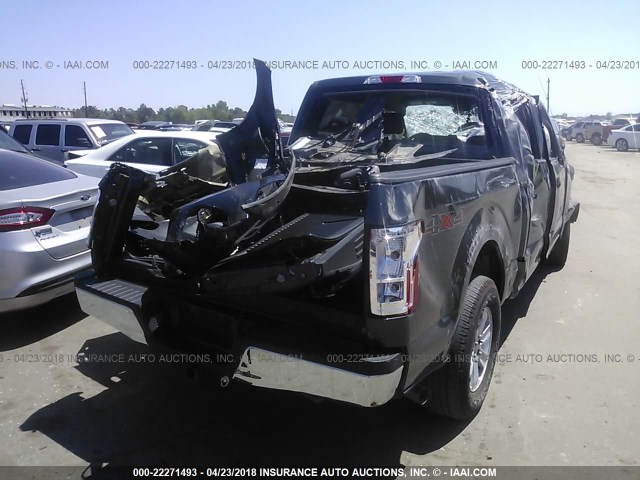 1FTEW1EF5FKD12867 - 2015 FORD F150 SUPERCREW GRAY photo 4