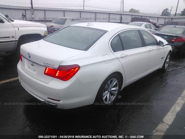 WBAKB4C58BC575205 - 2011 BMW 740 LI WHITE photo 4