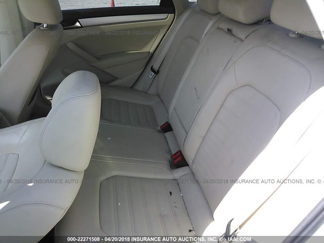 1VWBM7A31CC023642 - 2012 VOLKSWAGEN PASSAT SE WHITE photo 8