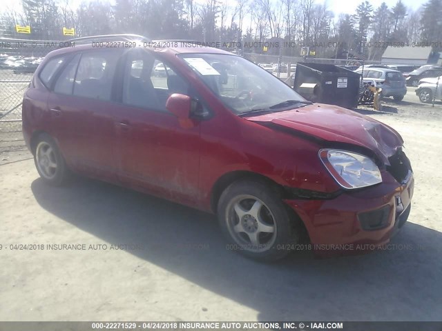 KNAFG528097245985 - 2009 KIA RONDO LX/EX RED photo 1