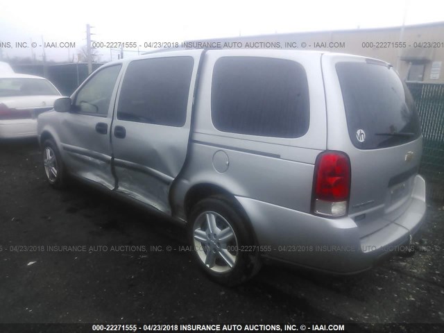 1GNDV03L65D251704 - 2005 CHEVROLET UPLANDER SILVER photo 3