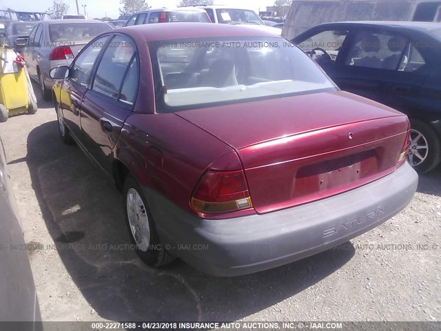 1G8ZH5285VZ284464 - 1997 SATURN SL1 BURGUNDY photo 3