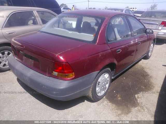 1G8ZH5285VZ284464 - 1997 SATURN SL1 BURGUNDY photo 4