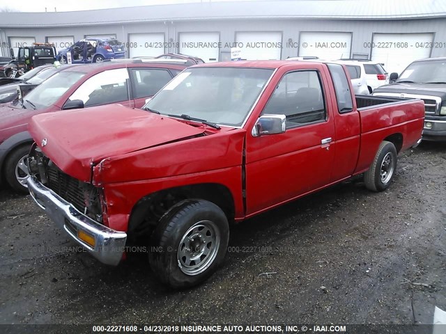 1N6SD16S9SC302574 - 1995 NISSAN TRUCK KING CAB XE RED photo 2